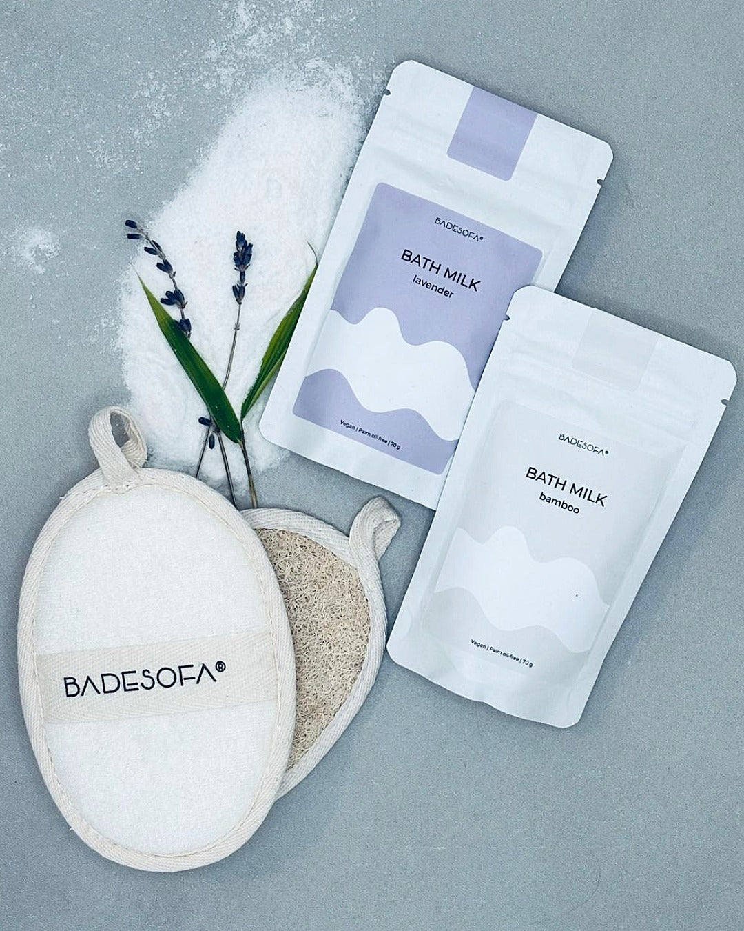 Set of 2 milk baths with organic argan oil